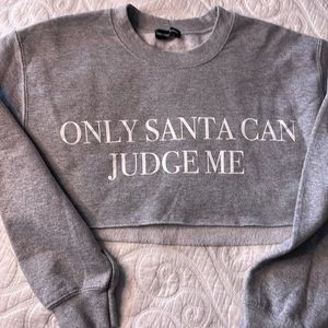 Cropped Holiday Sweatshirt Small PLT